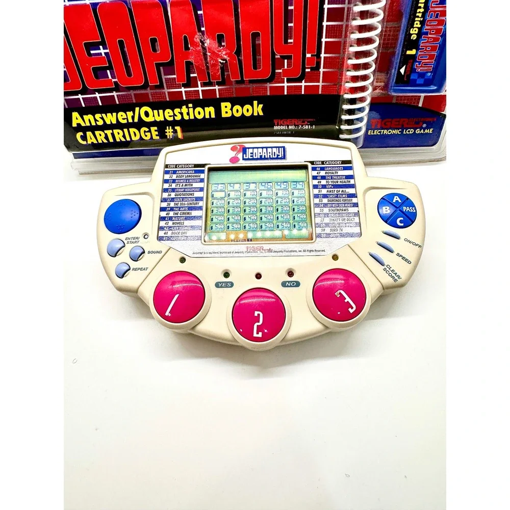 Vintage Tiger Electronics Jeopardy Handheld Game 1999 LCD Console 7-581-1